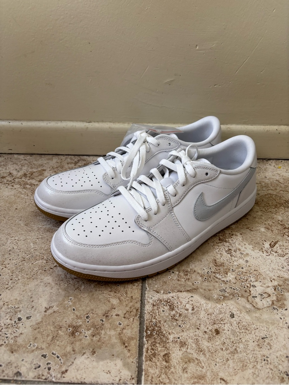Air Jordan 1 Low G White Gum Men's Size 10.5/15 DD9315-111 Golf Shoes